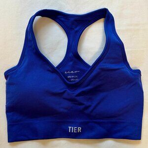 Tier Activewear Winter Kissed Sports Bra – Blue, Size S (Like New)